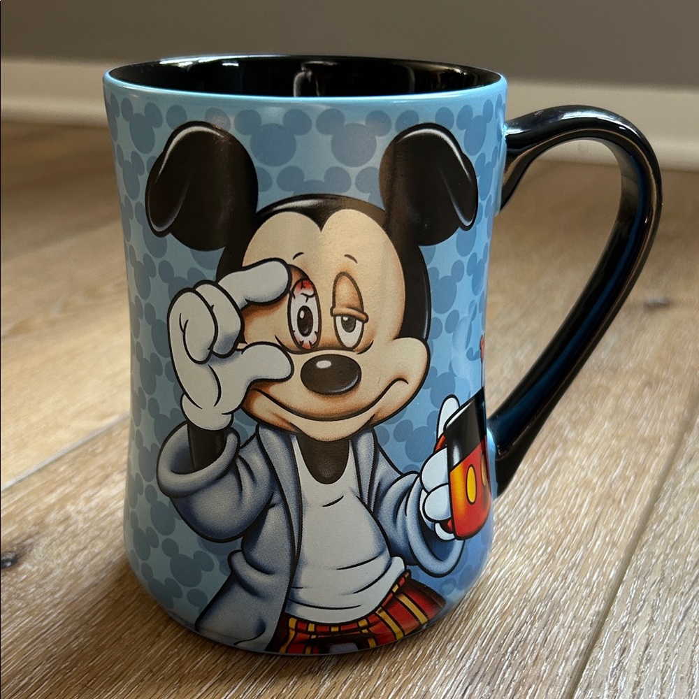 VTG Disney Parks Mickey Mouse Coffee Mug SOME MORNINGS ARE ROUGH 18 oz